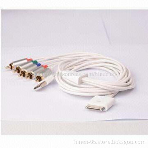 Dock Connector to Component AV Cable with USB, Connects Your Apple Devices